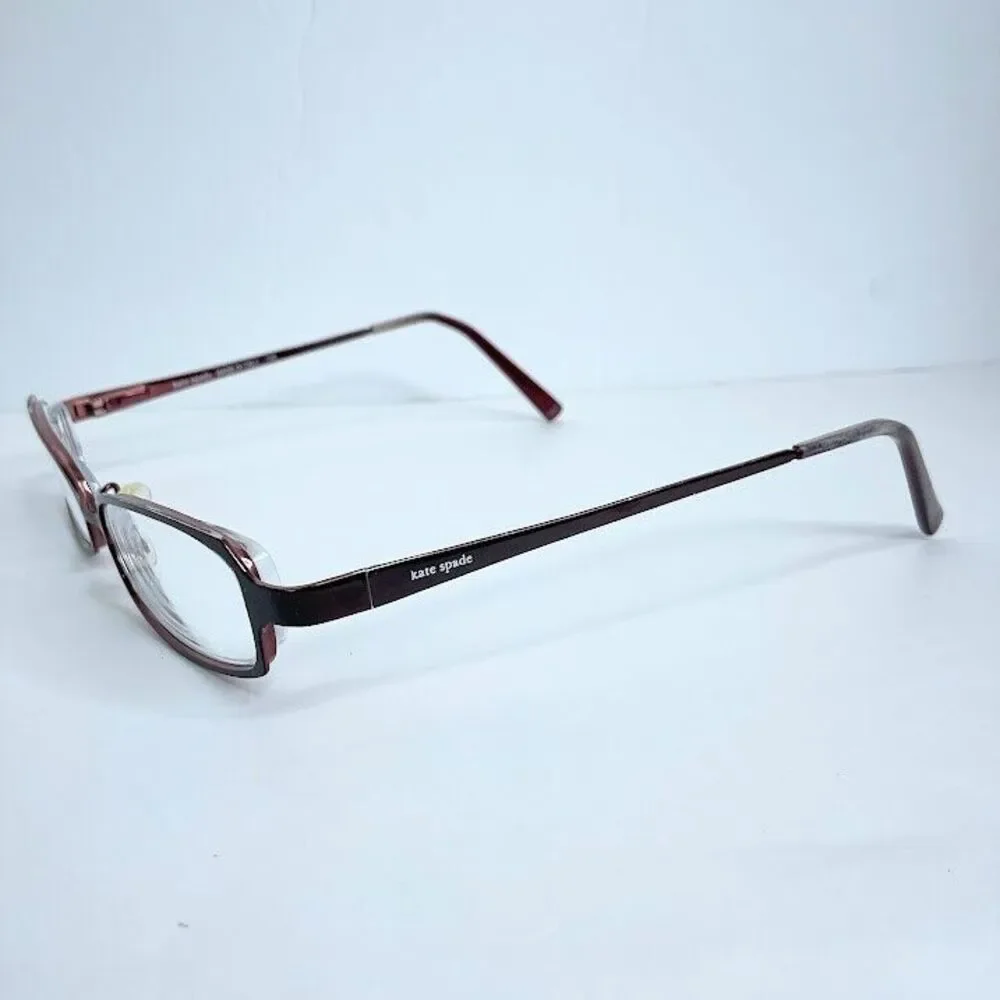 Kate Spade Eyeglasses Kay 01W1 Dark Burgundy Metal Frame Italy 49 16 135
